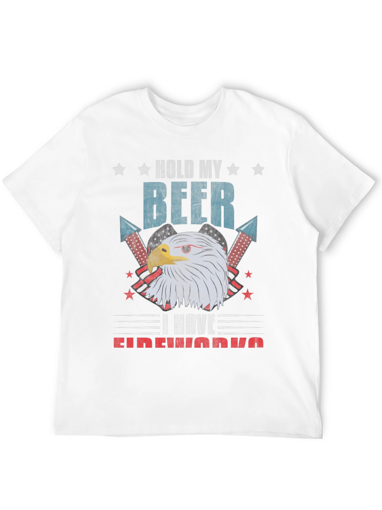Hold My Beer Fireworks Patriotic Eagle T-Shirt