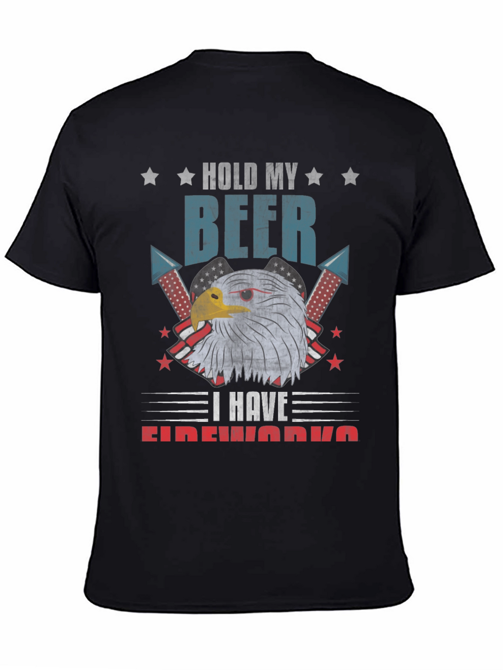 Hold My Beer Fireworks Patriotic Eagle T-Shirt
