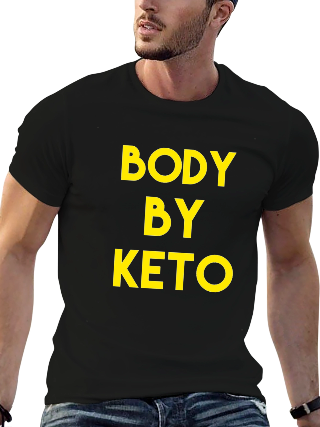 Body By Keto T-Shirt - Black Graphic Tee