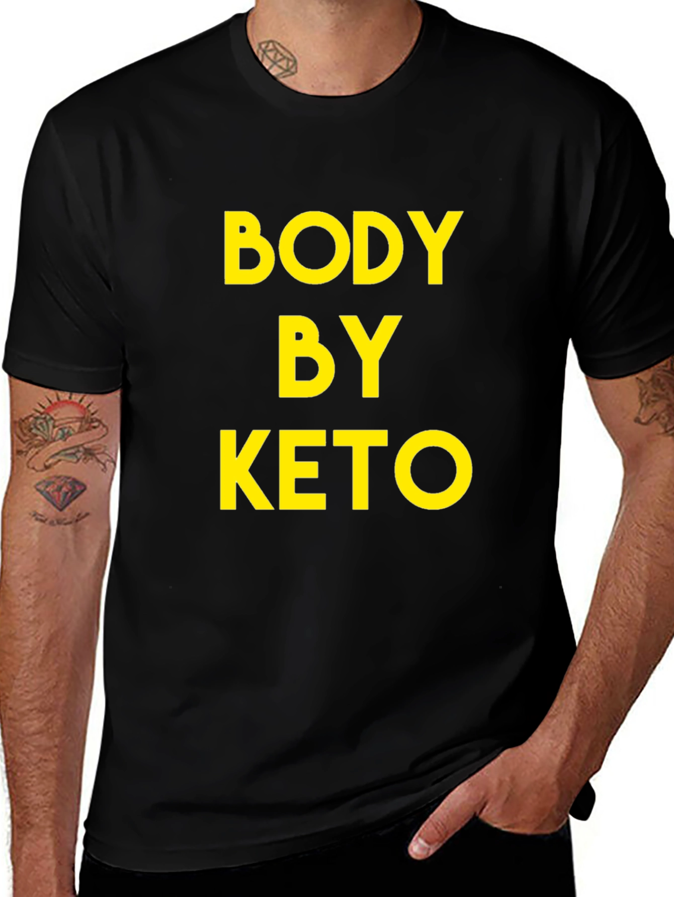Body By Keto T-Shirt - Black Graphic Tee