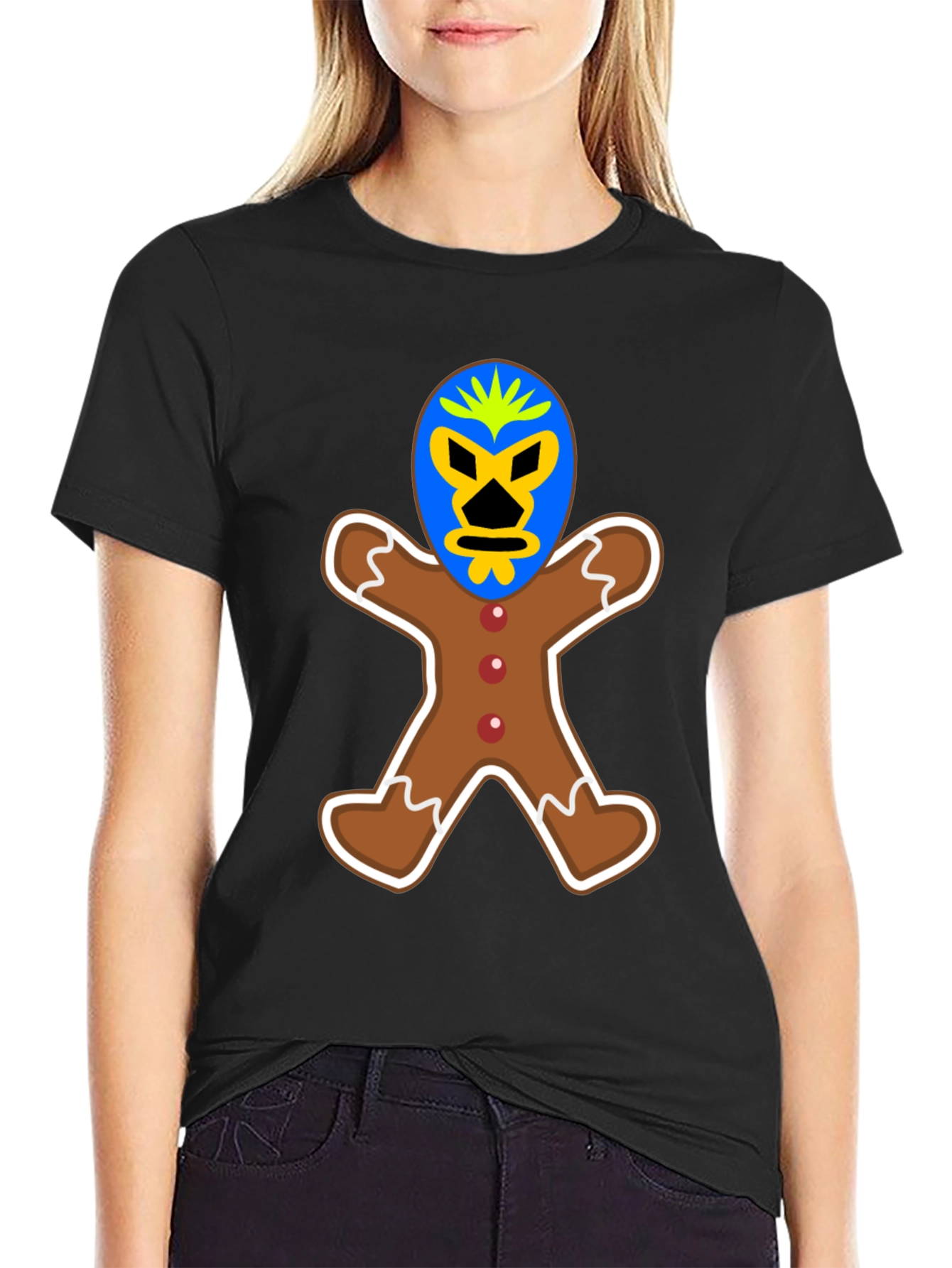 Gingerbread Luchador T-Shirt - Unique Design!