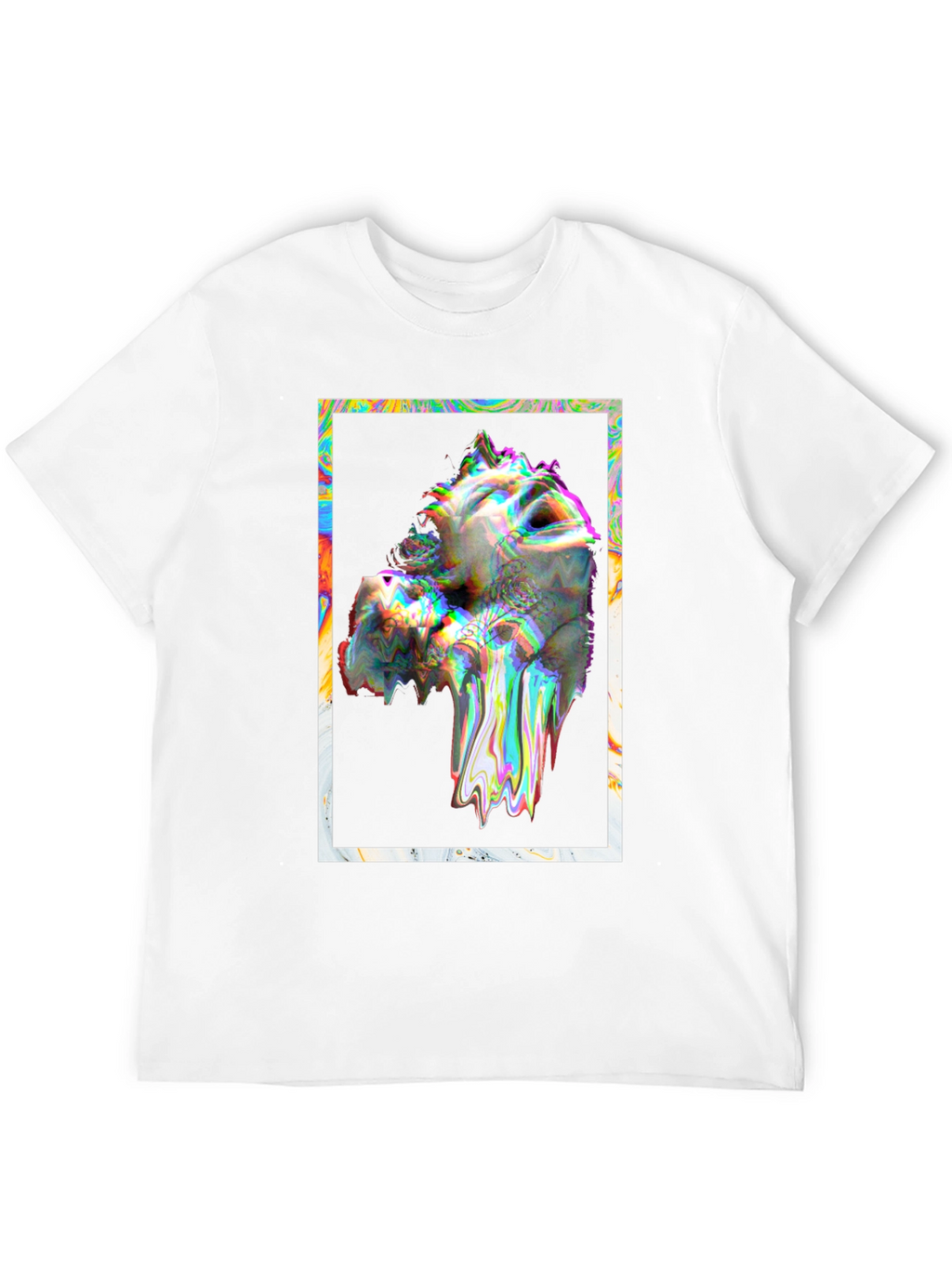 Glitch Art Graphic Tee - Black Unisex T-Shirt