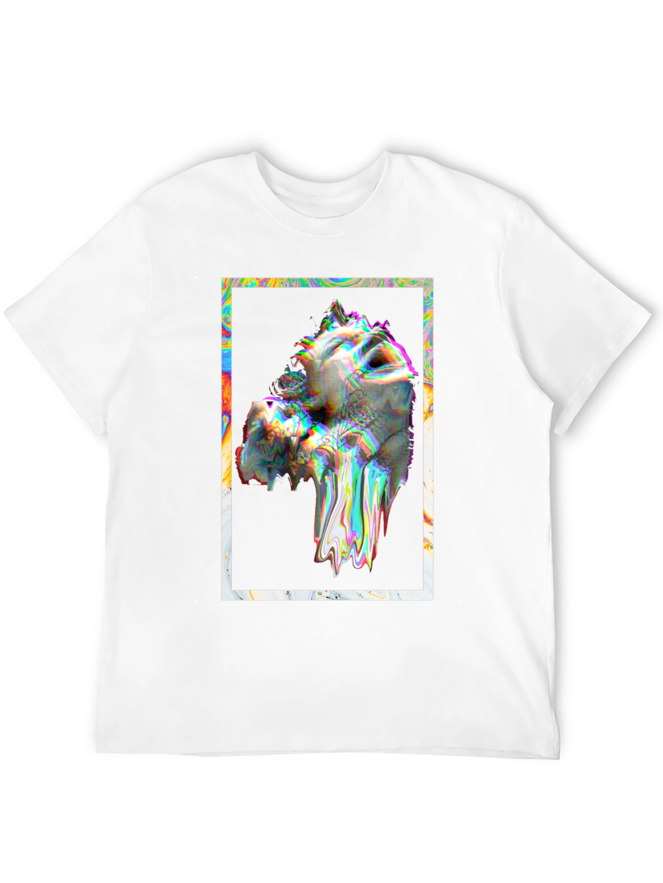 Glitch Art Graphic Tee - Black Unisex T-Shirt