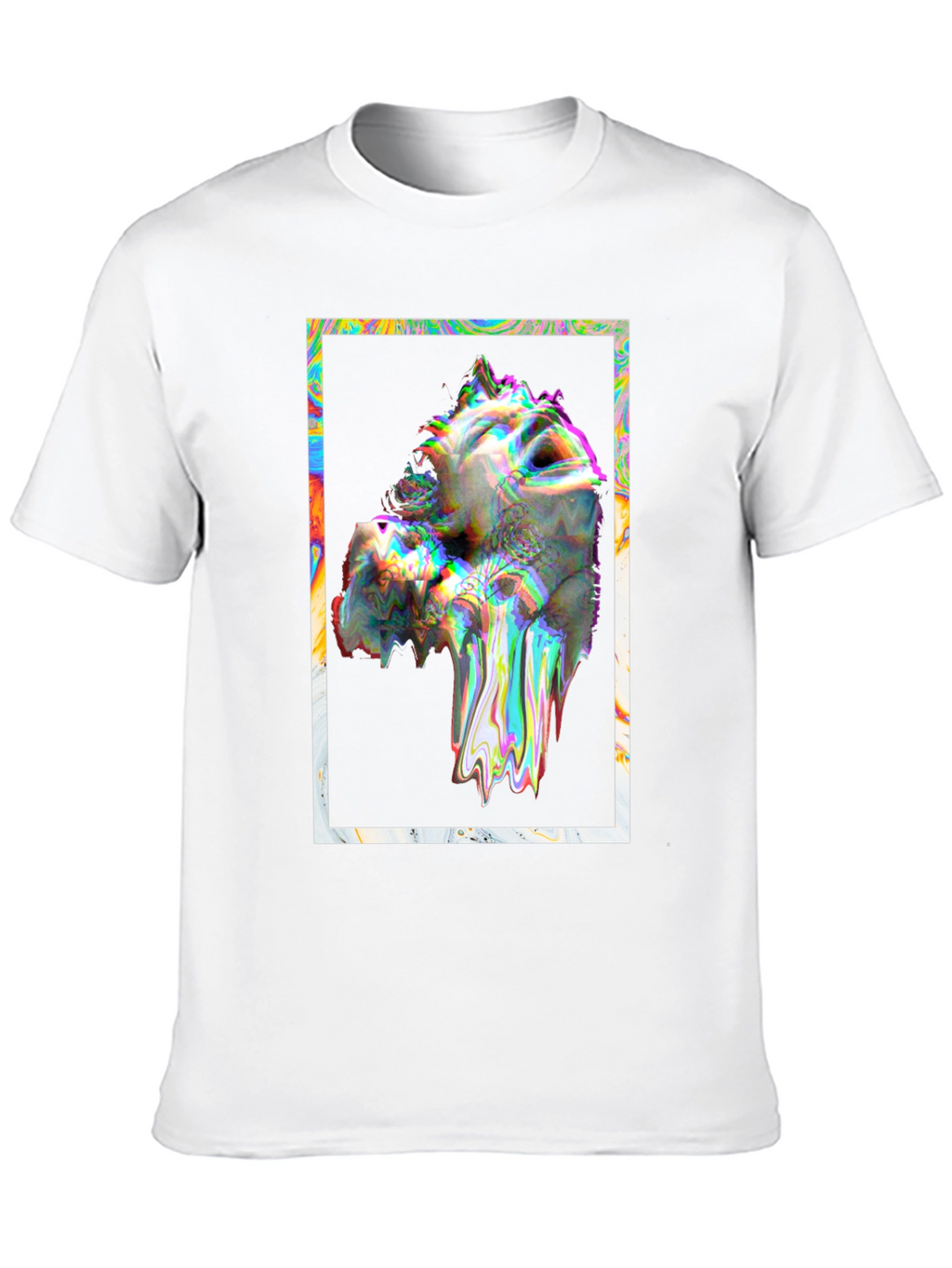 Glitch Art Graphic Tee - Black Unisex T-Shirt