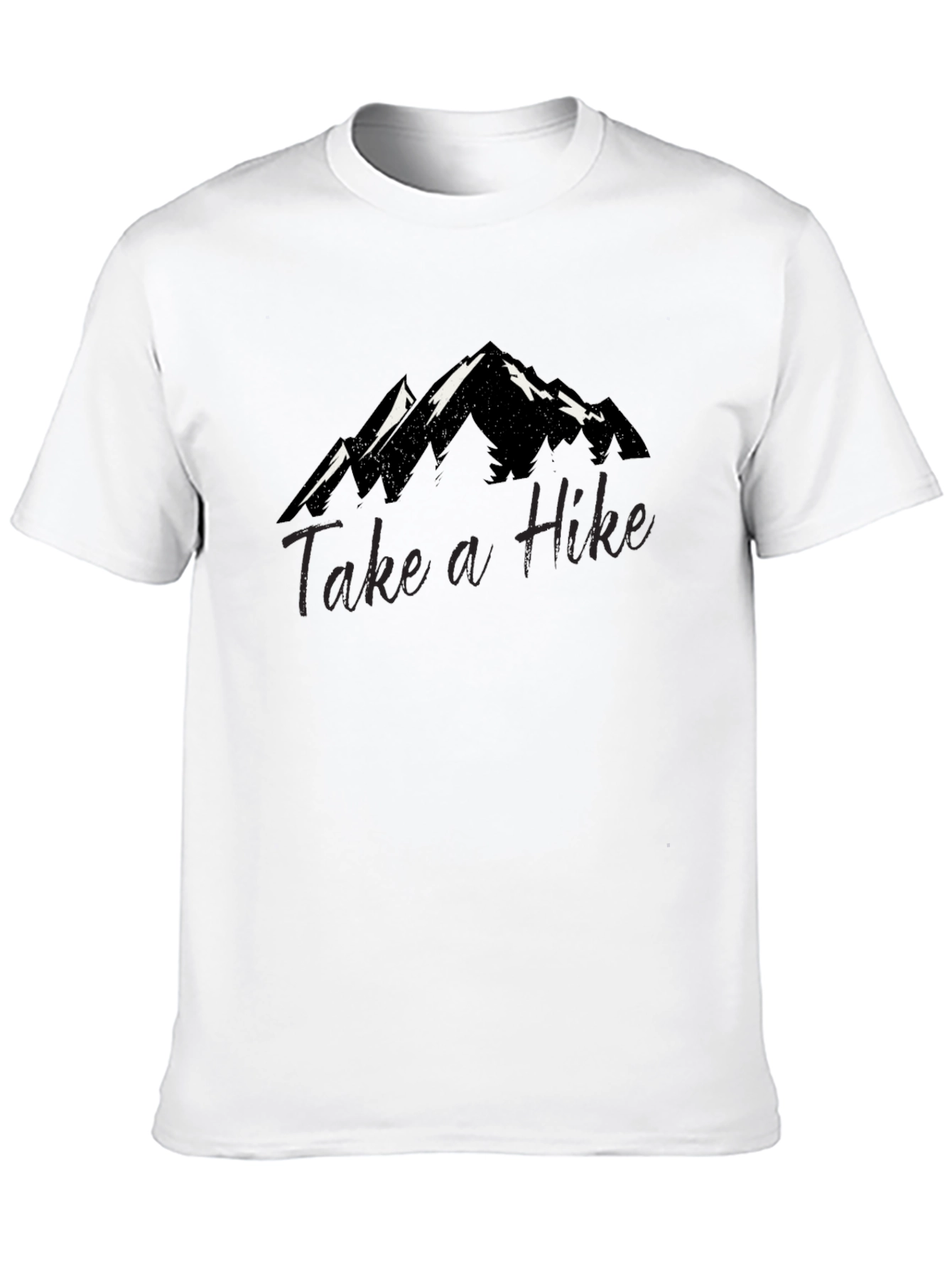 Take a Hike Graphic Tee - Mountain Design Black T-Shirt