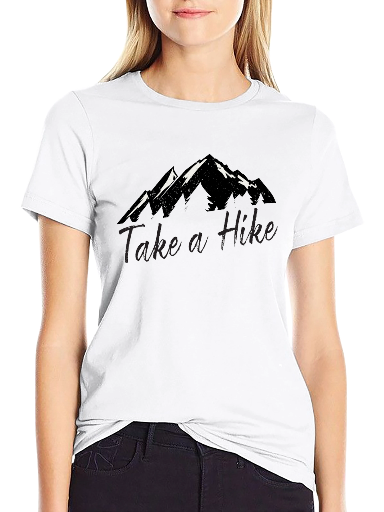 Take a Hike Graphic Tee - Mountain Design Black T-Shirt