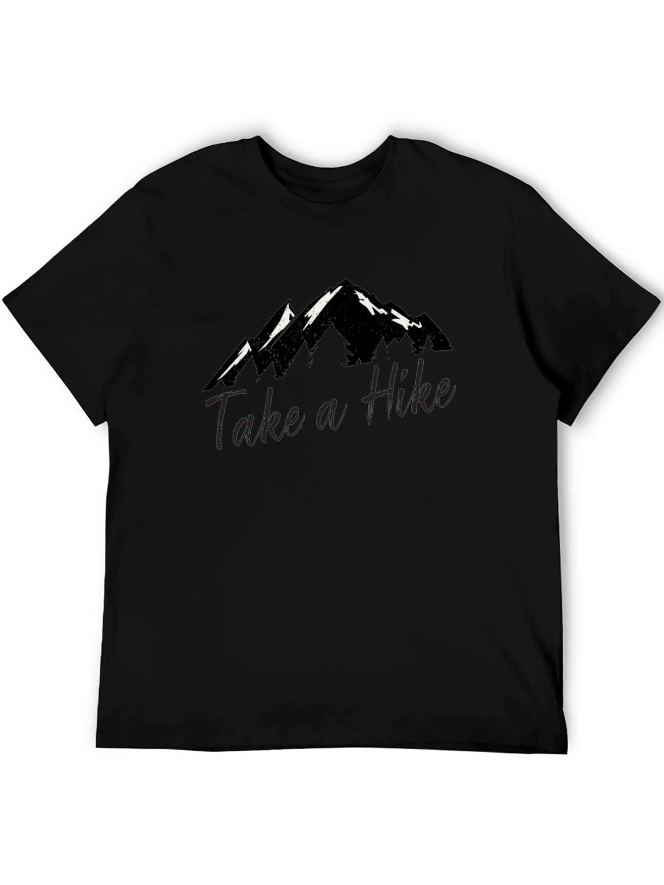 Take a Hike Graphic Tee - Mountain Design Black T-Shirt