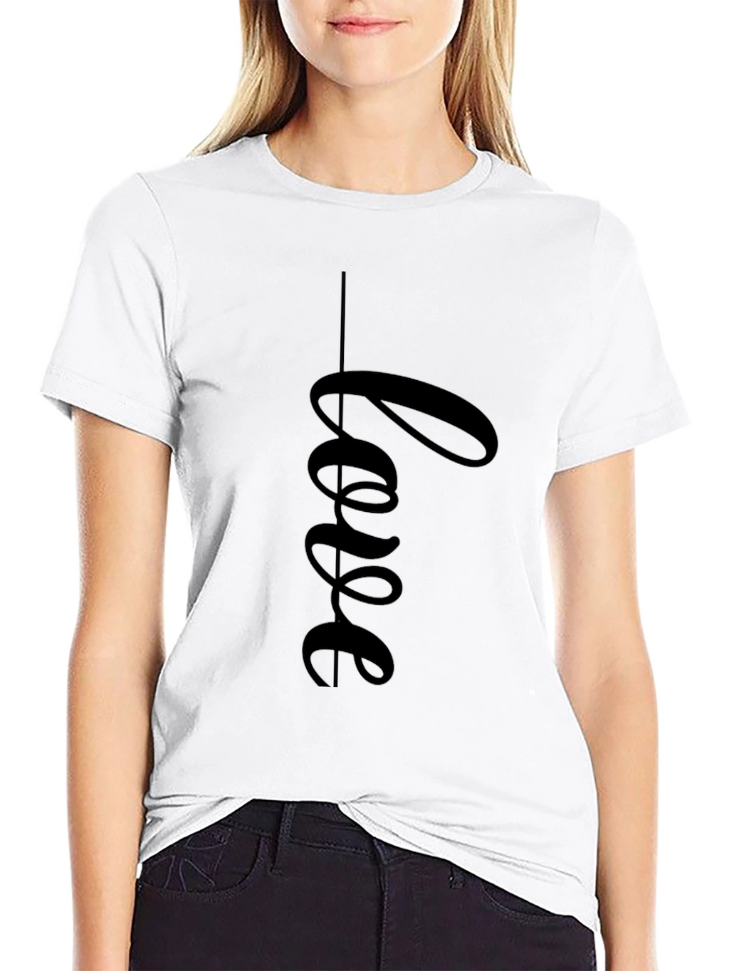 Love Script Black T-Shirt
