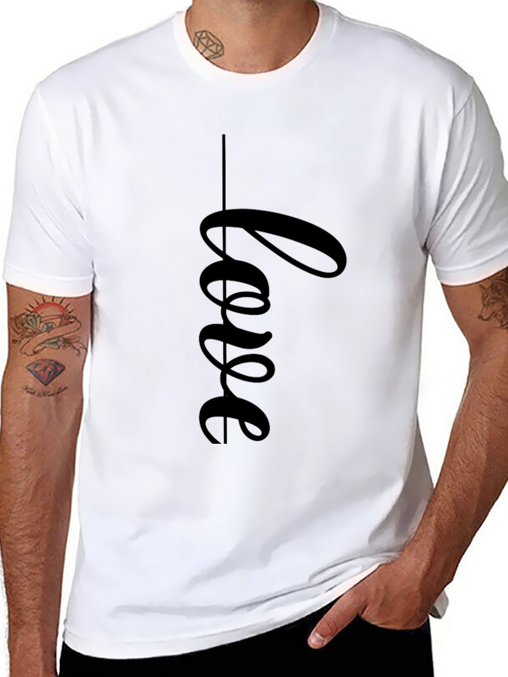 Love Script Black T-Shirt
