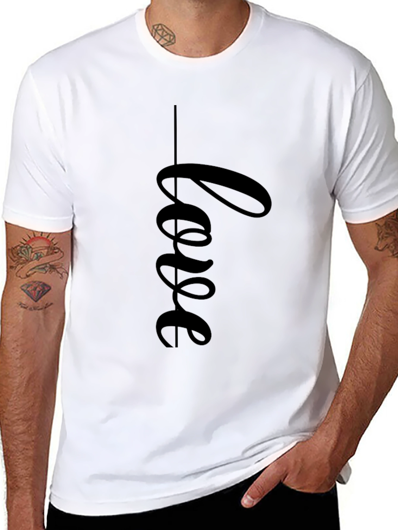 Love Script Black T-Shirt