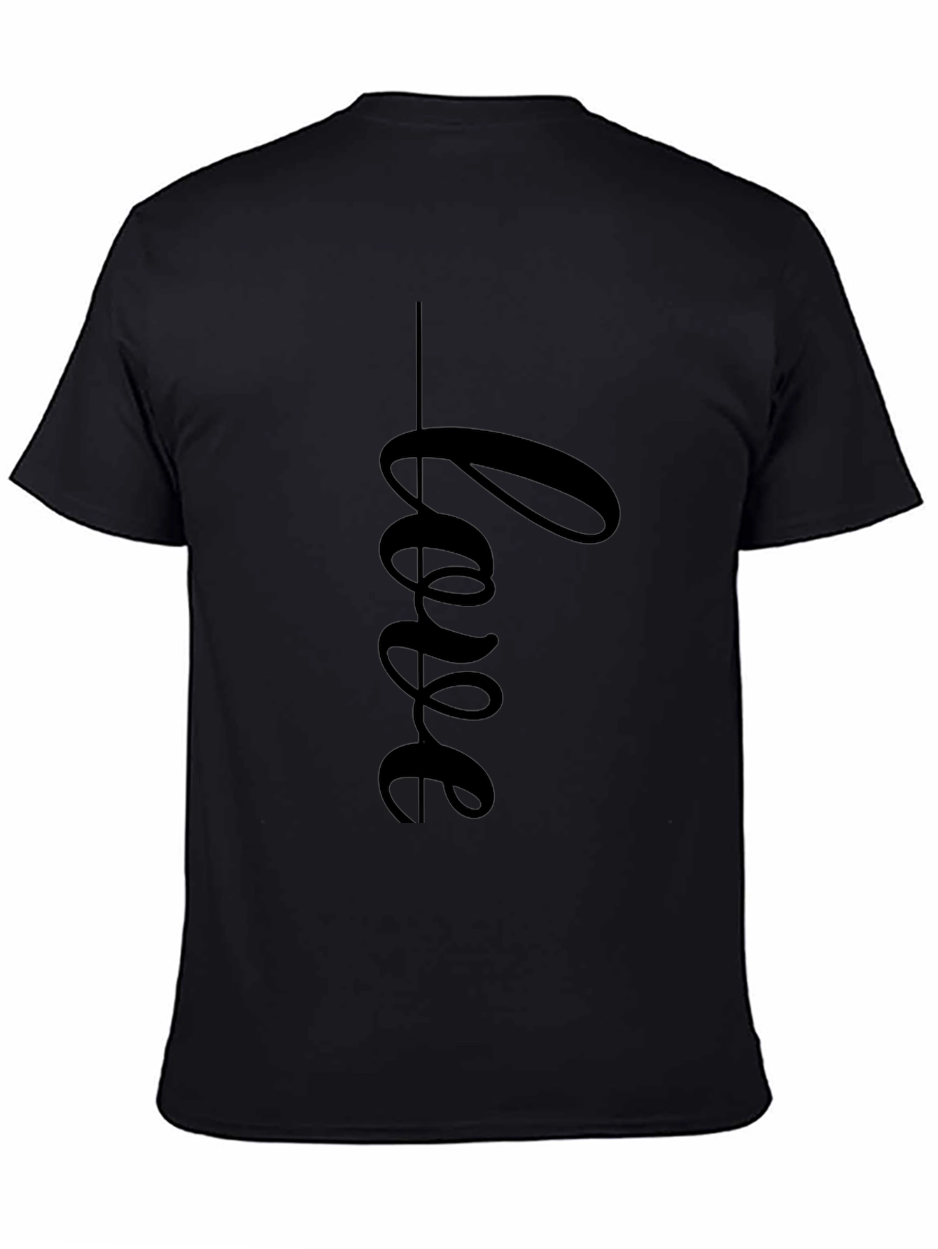 Love Script Black T-Shirt