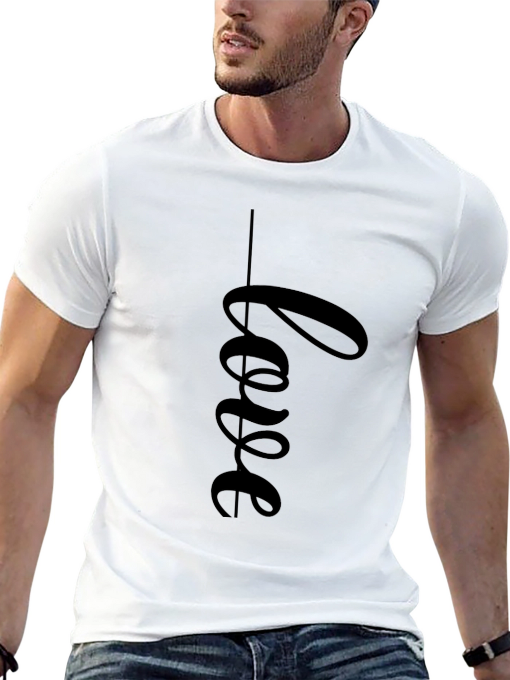 Love Script Black T-Shirt