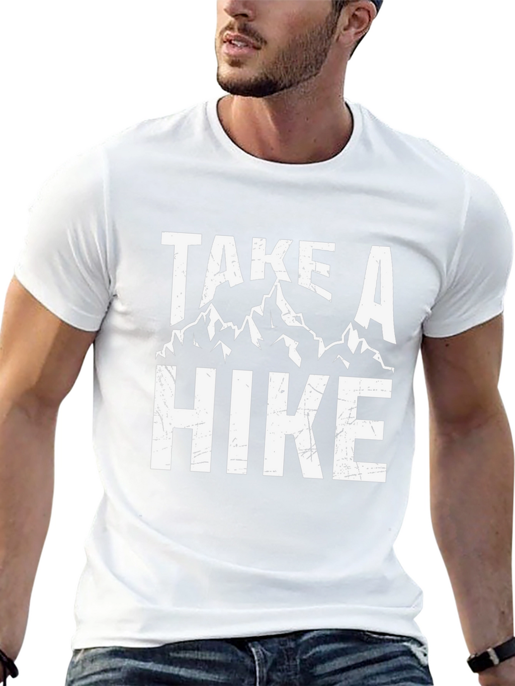 Take A Hike Graphic Tee - Black Cotton Blend