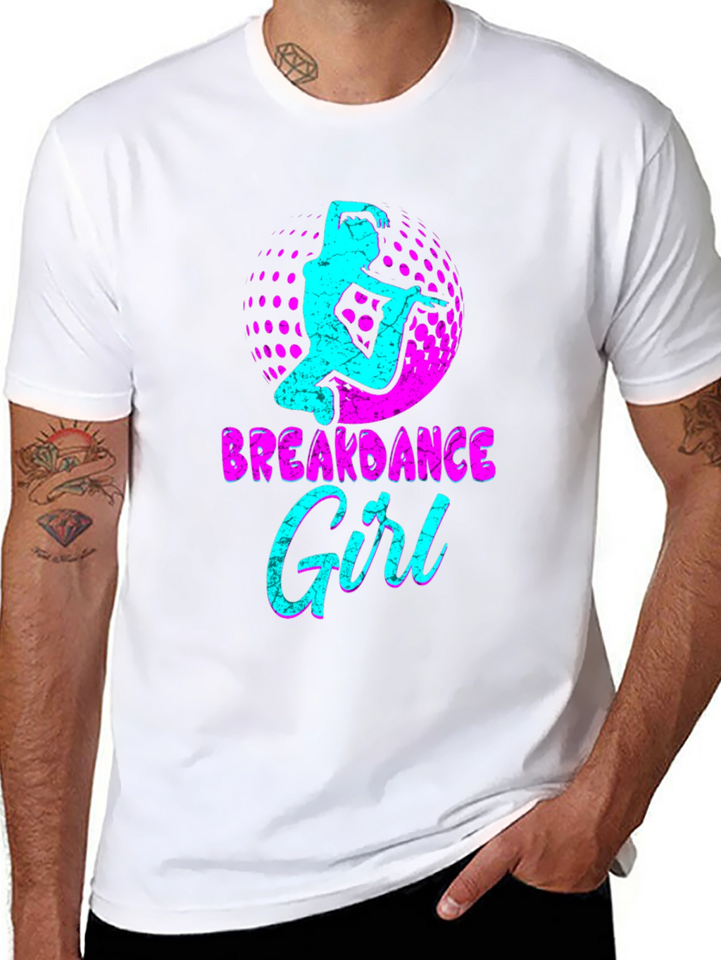 Breakdance Girl Graphic Tee - Black T-Shirt