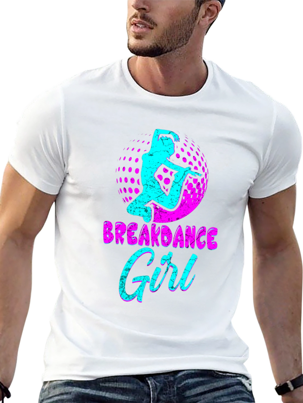 Breakdance Girl Graphic Tee - Black T-Shirt