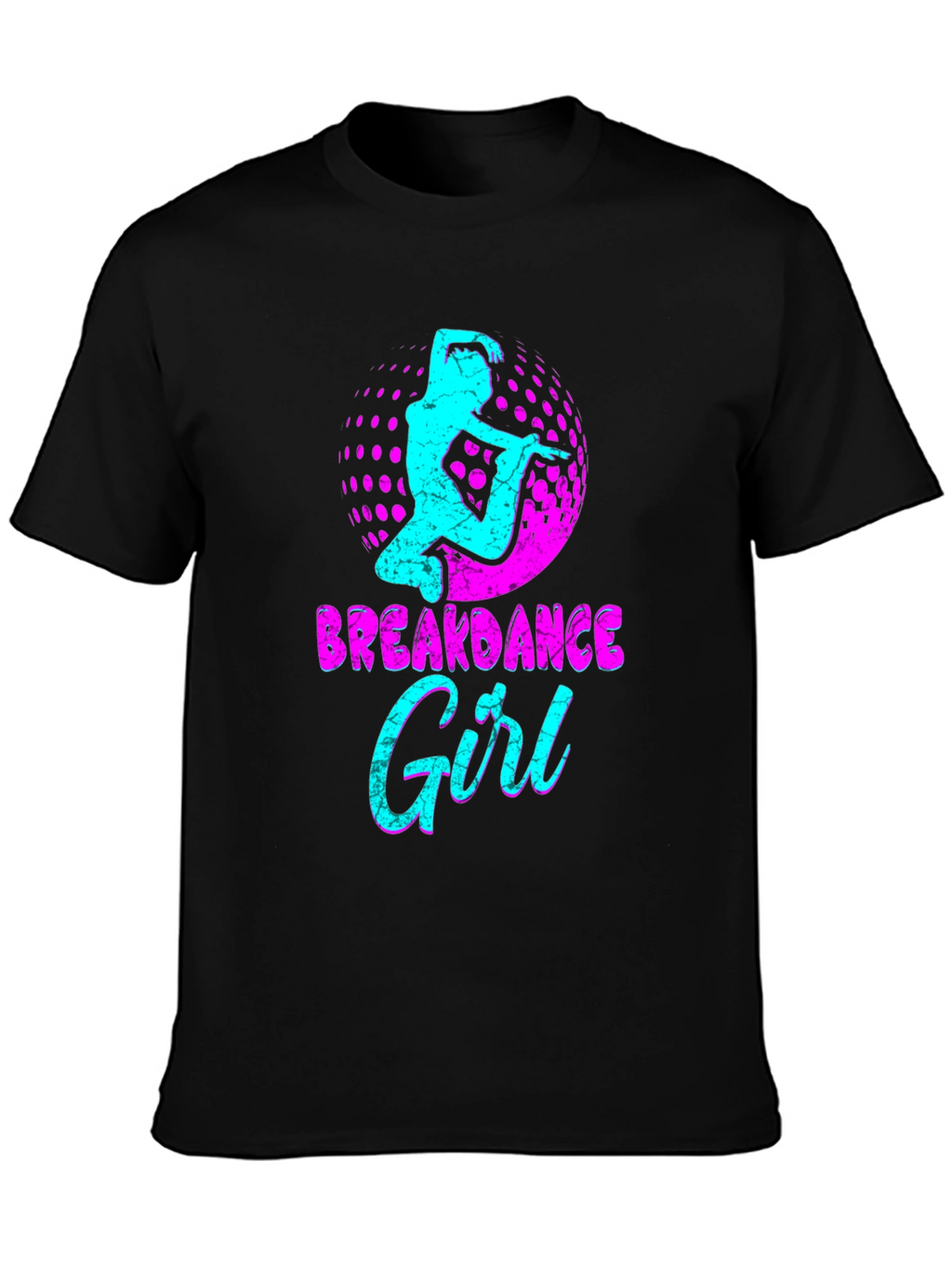 Breakdance Girl Graphic Tee - Black T-Shirt
