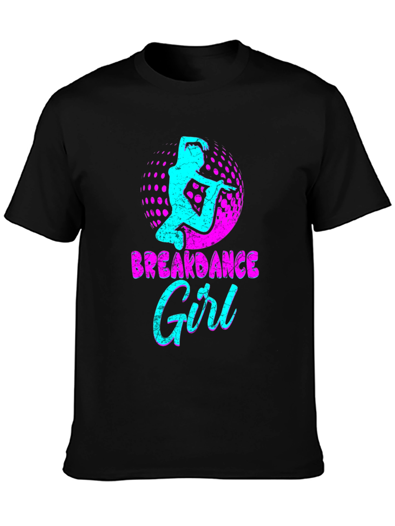 Breakdance Girl Graphic Tee - Black T-Shirt