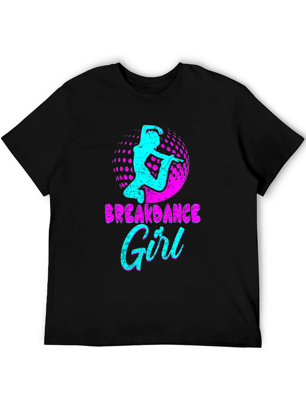 Breakdance Girl Graphic Tee - Black T-Shirt