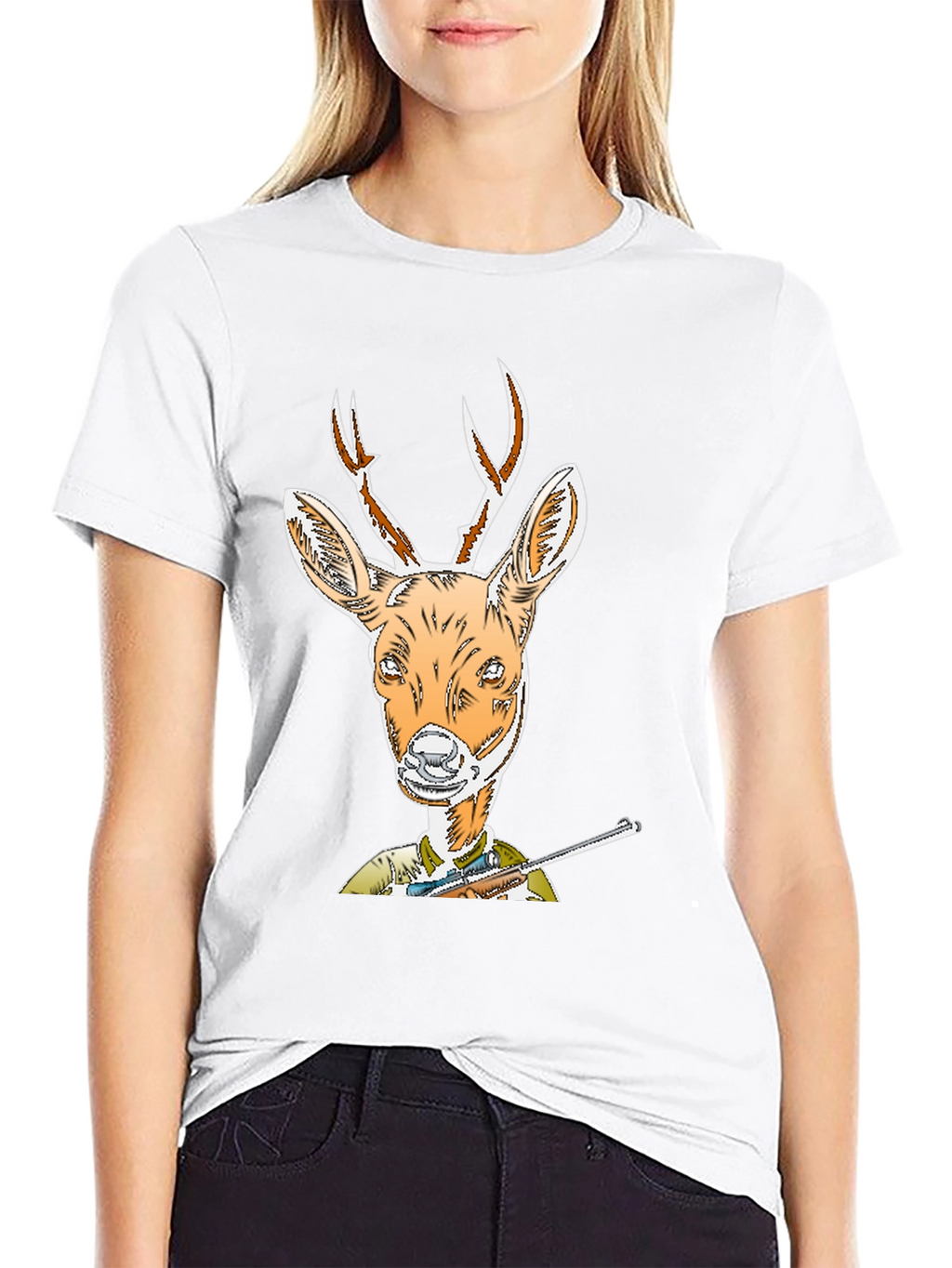 Deer Hunter T-Shirt Novelty Animal Tee