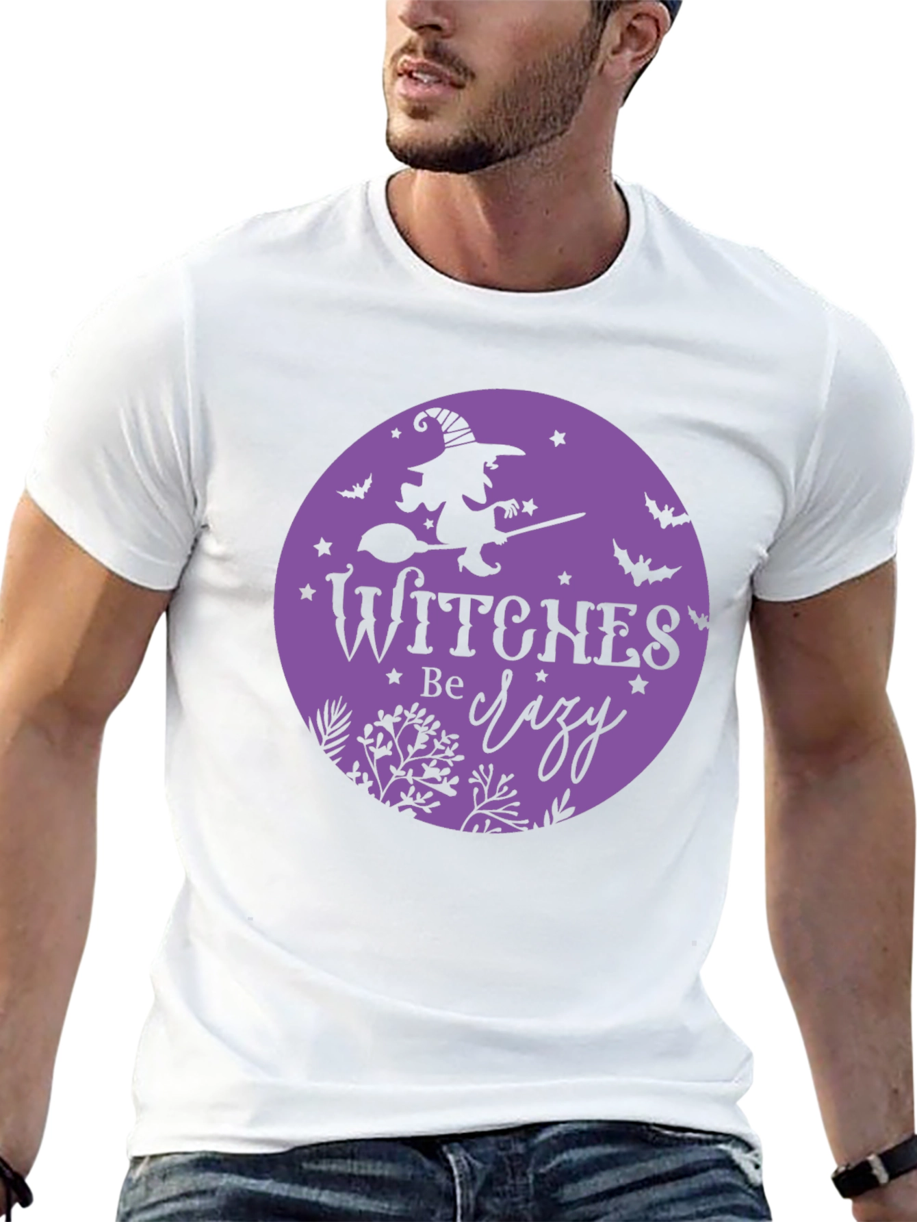 Witches Be Crazy Black Cotton T-Shirt