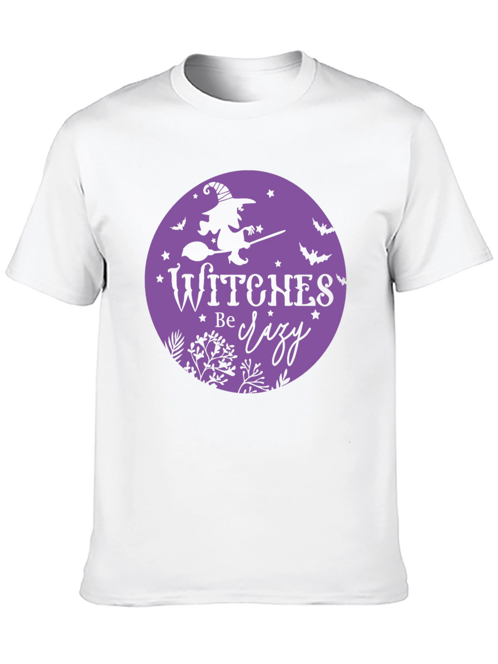Witches Be Crazy Black Cotton T-Shirt
