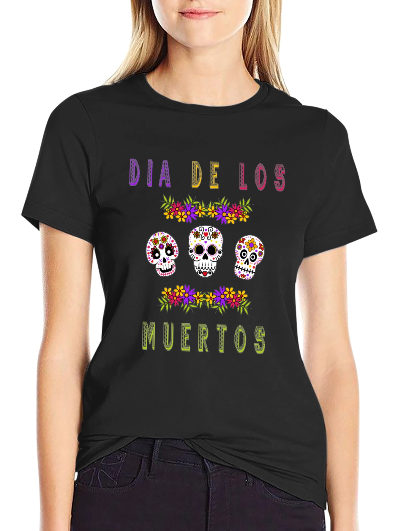 Dia de los Muertos Sugar Skull Graphic Tee