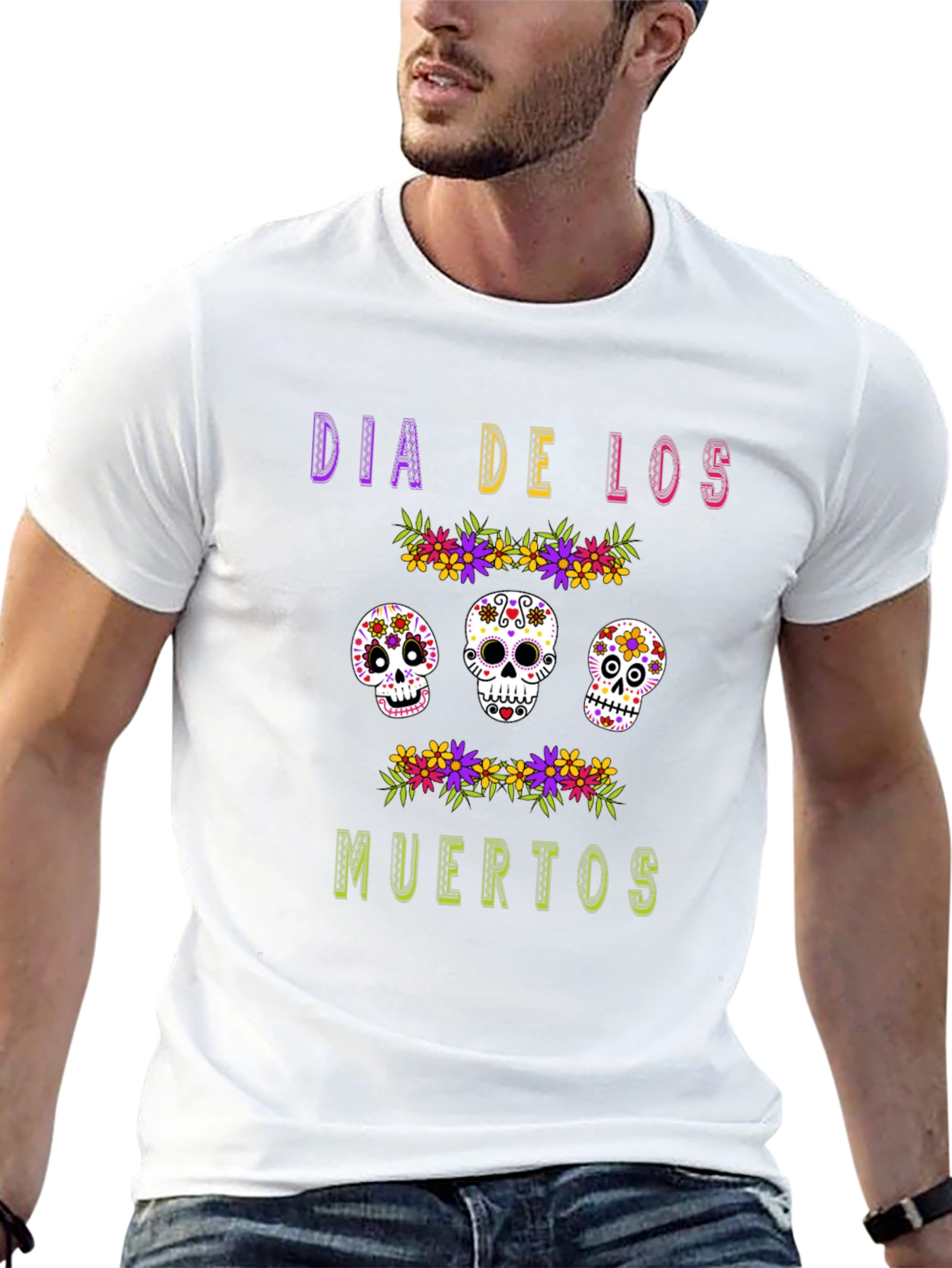 Dia de los Muertos Sugar Skull Graphic Tee