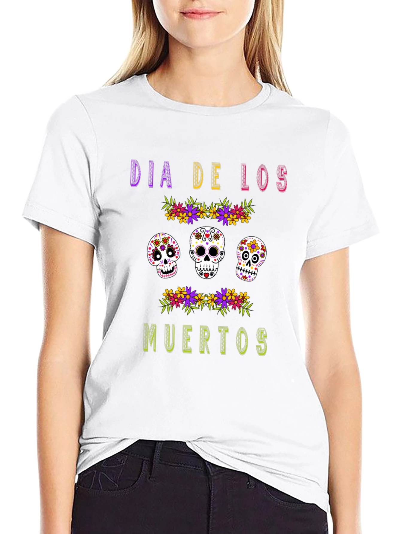 Dia de los Muertos Sugar Skull Graphic Tee