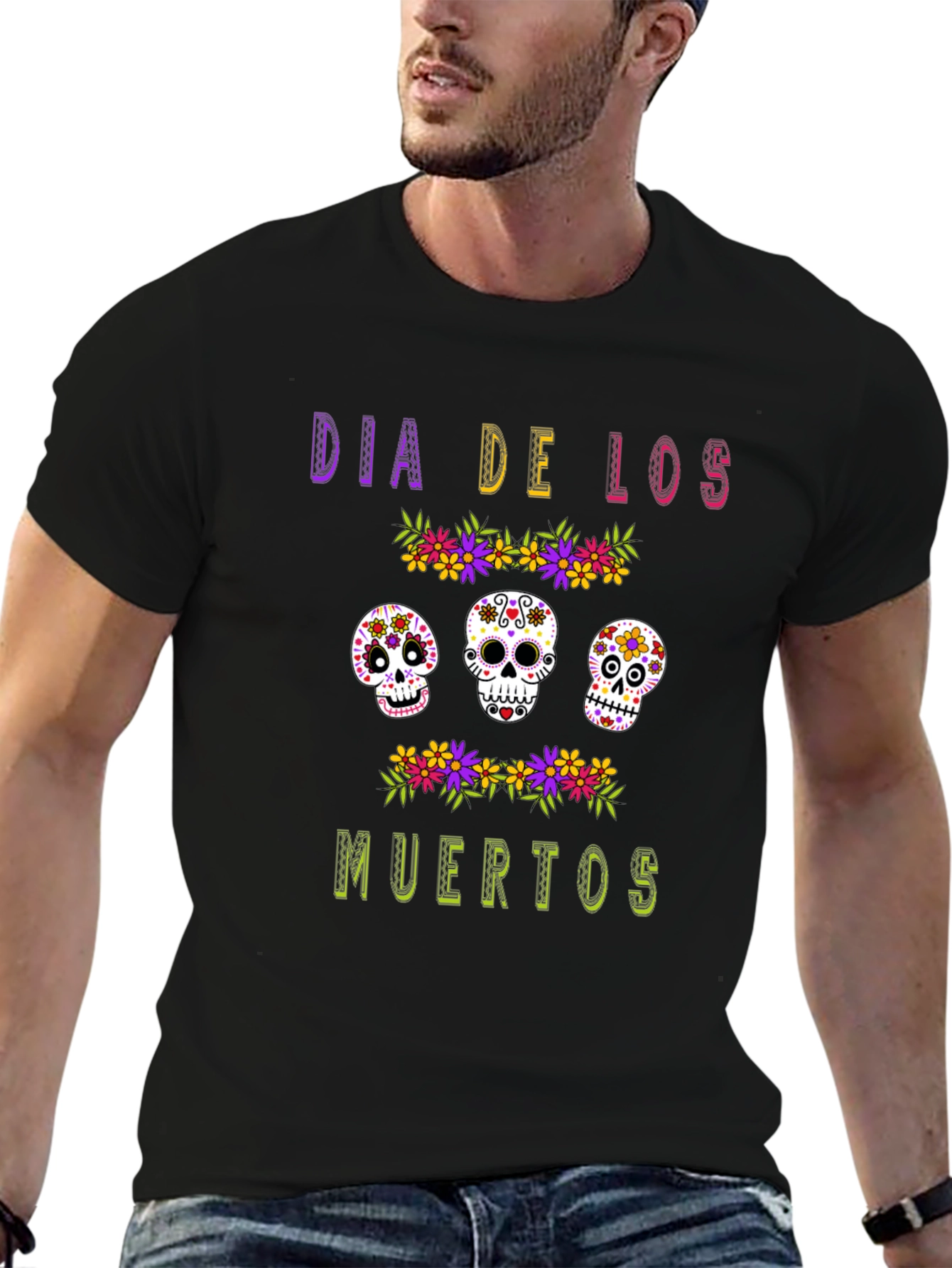 Dia de los Muertos Sugar Skull Graphic Tee