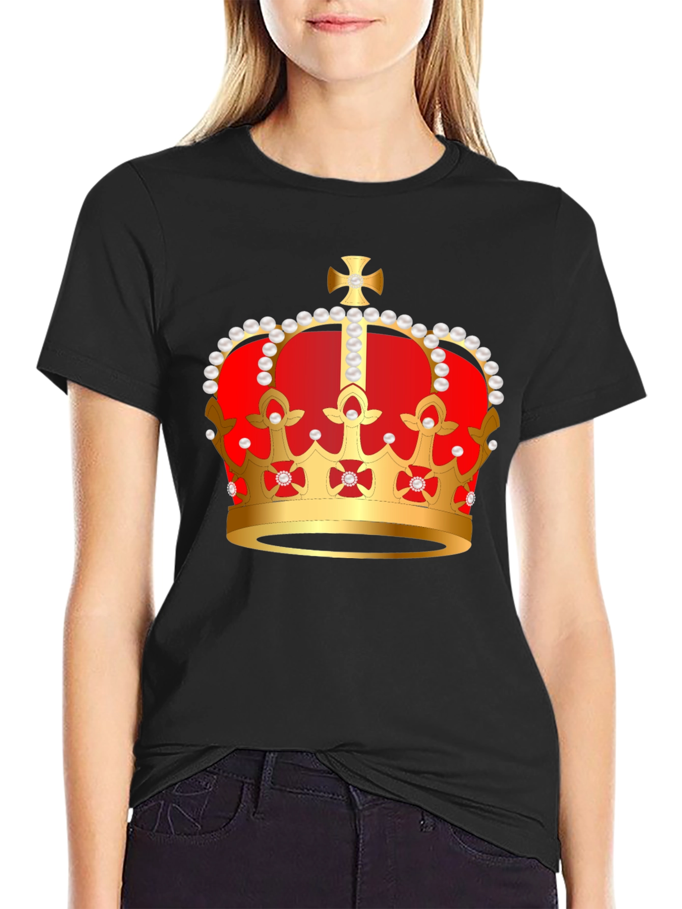 Royal Crown Graphic Tee - Black