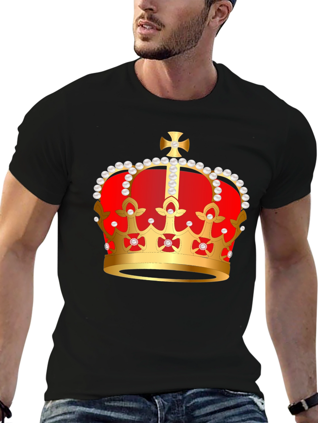 Royal Crown Graphic Tee - Black