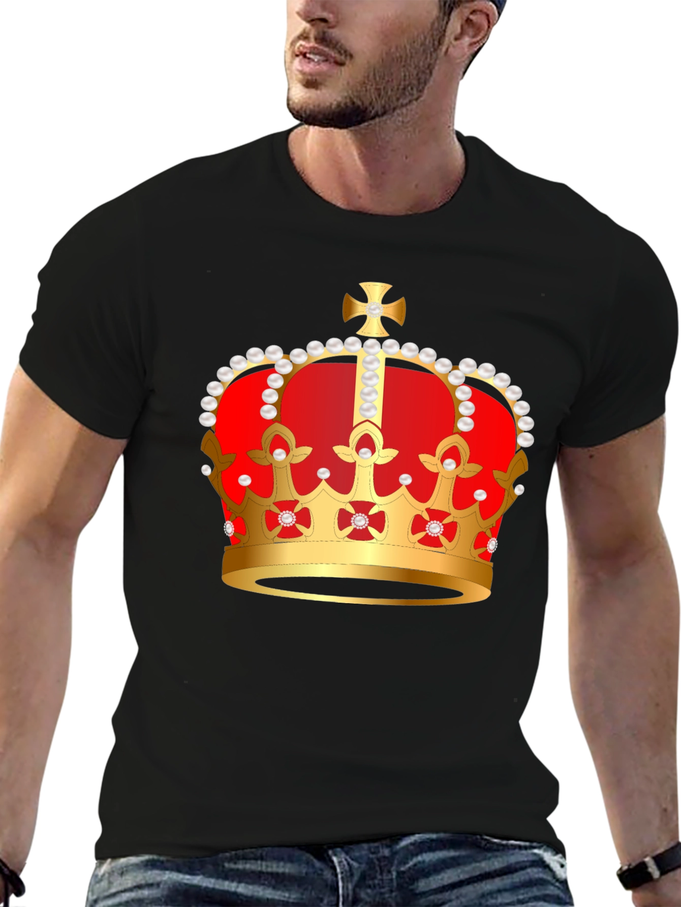 Royal Crown Graphic Tee - Black