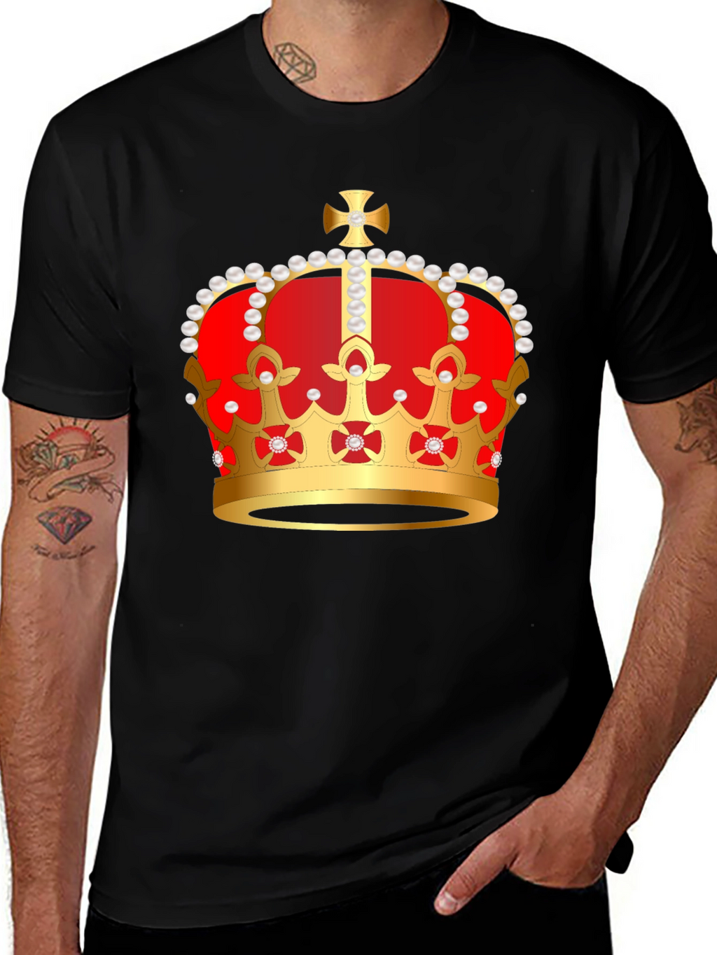 Royal Crown Graphic Tee - Black
