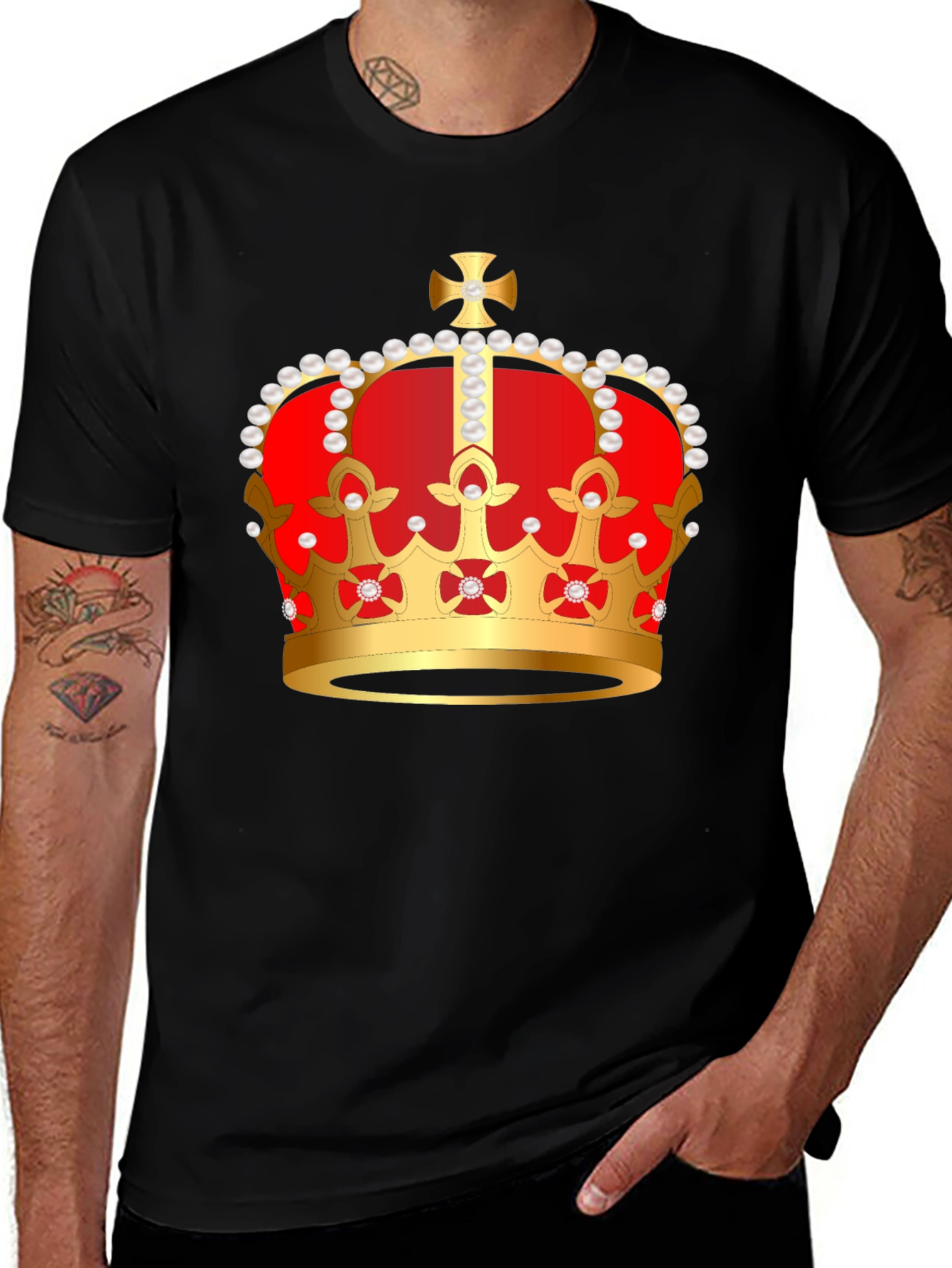 Royal Crown Graphic Tee - Black