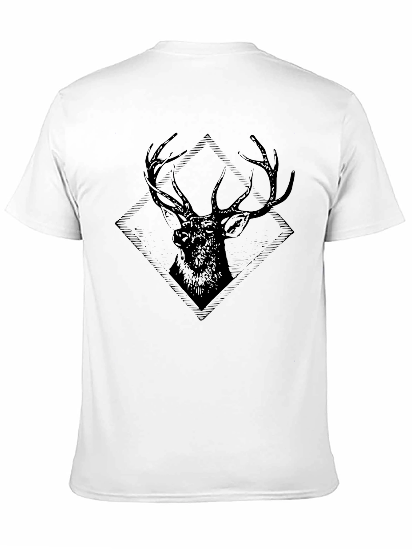 Black Deer Graphic T-Shirt - Mens Casual Tee