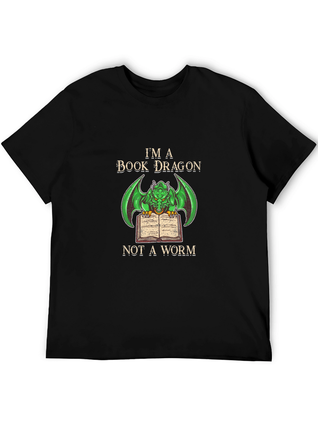 Book Dragon T-Shirt - Literary Fantasy Tee