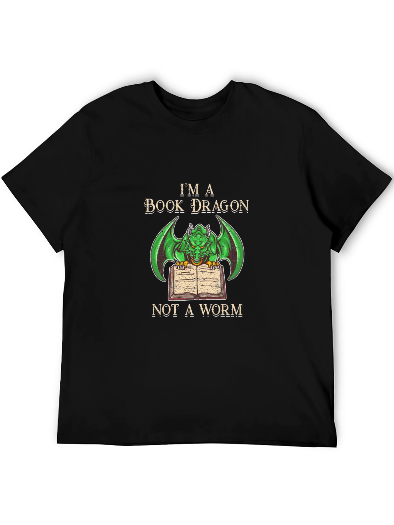 Book Dragon T-Shirt - Literary Fantasy Tee