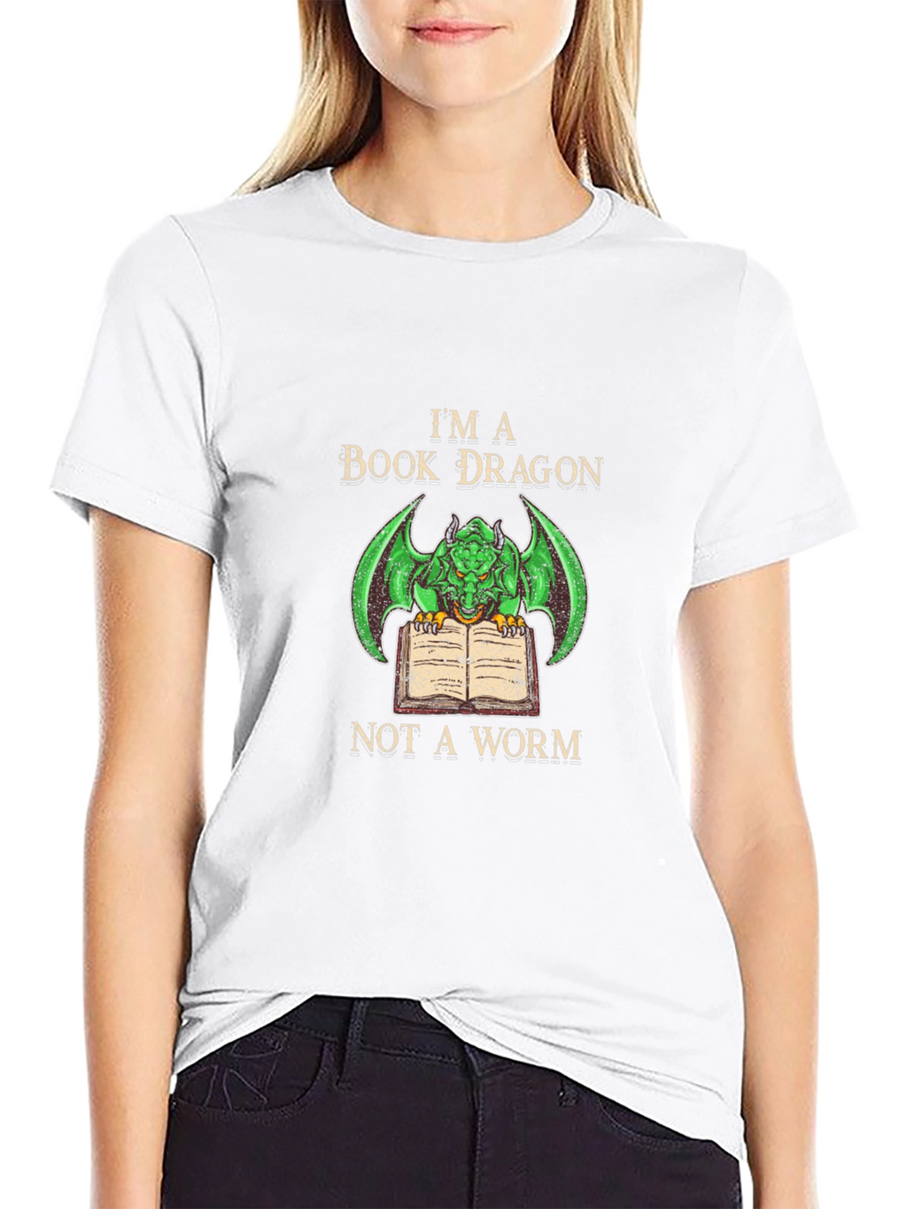 Book Dragon T-Shirt - Literary Fantasy Tee