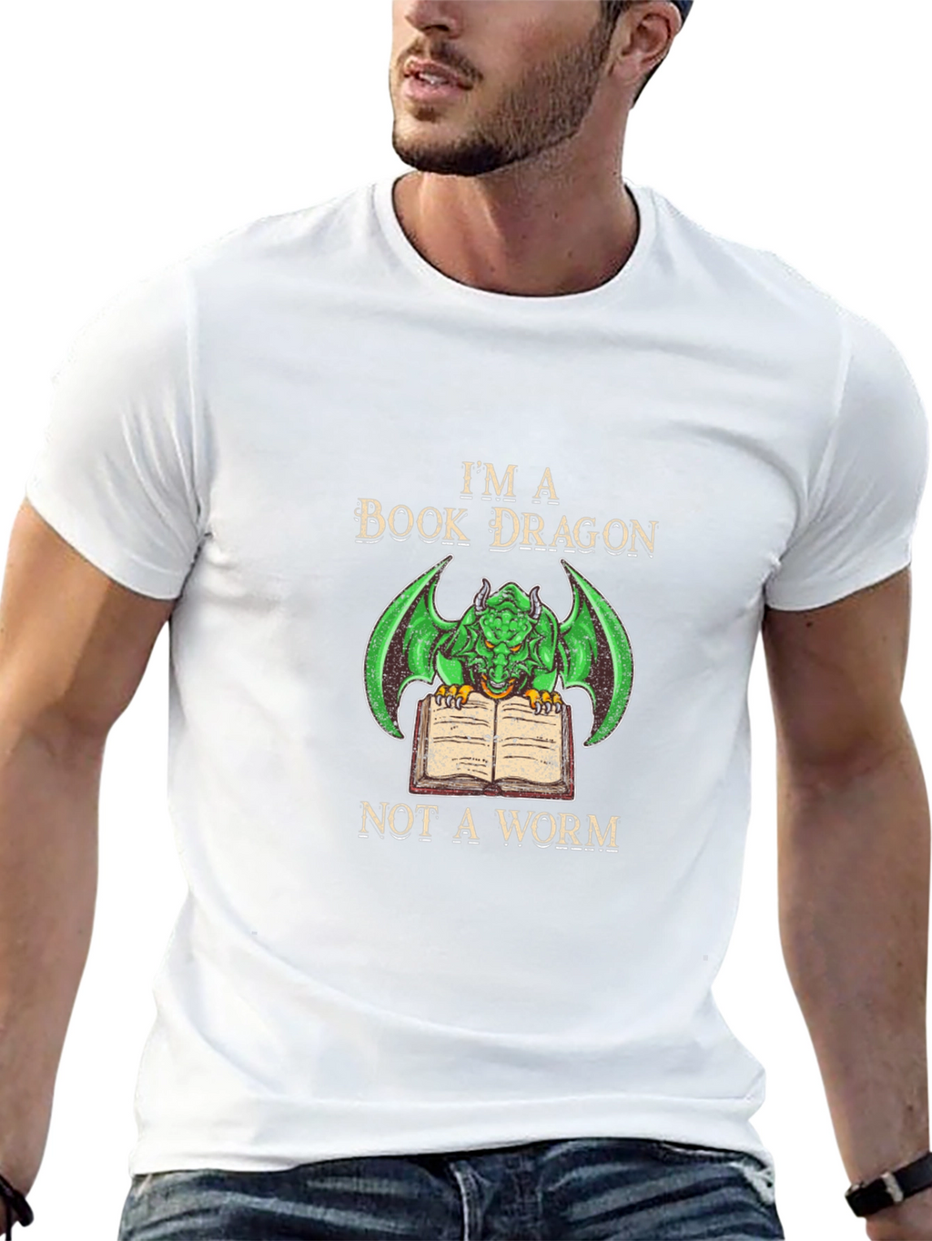 Book Dragon T-Shirt - Literary Fantasy Tee
