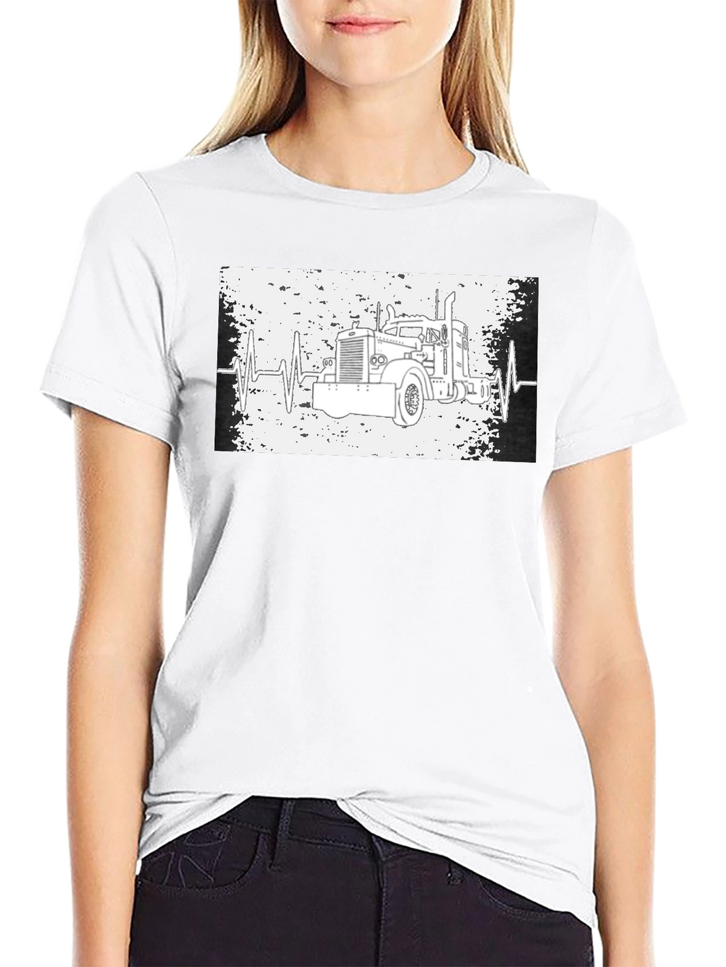 Trucker Heartbeat T-Shirt - Classic Design