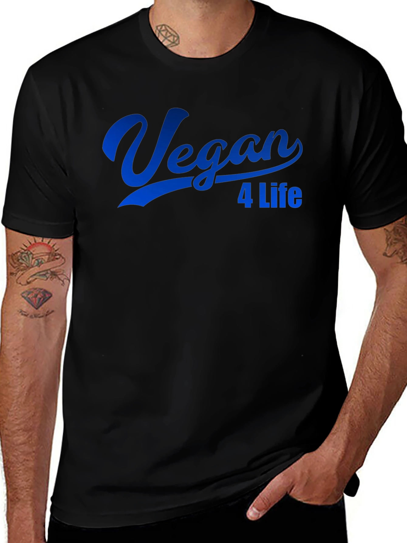 Vegan 4 Life T-Shirt - Classic Crew Neck Tee