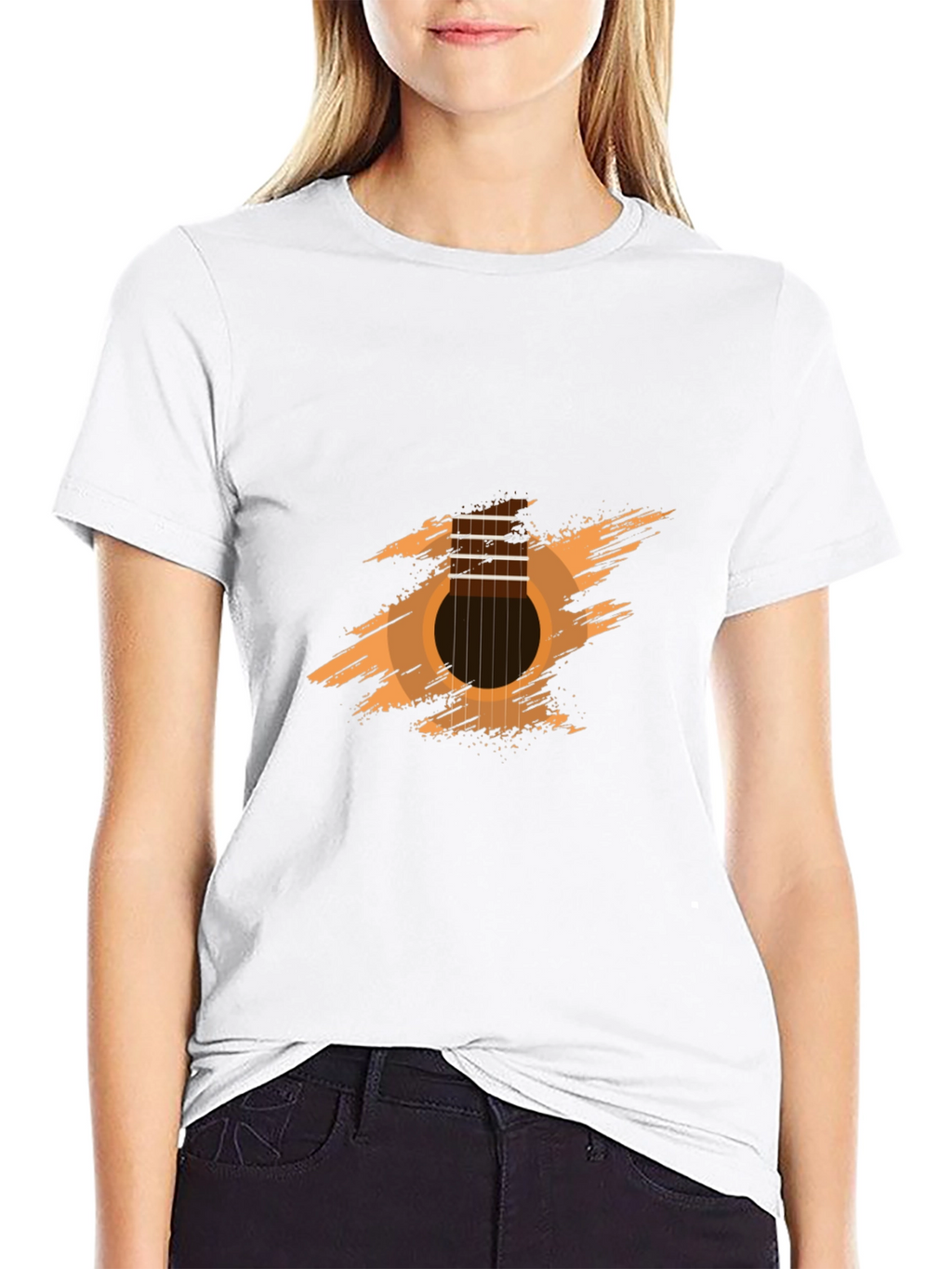 Guitar Graphic Tee - Black Cotton Comfort