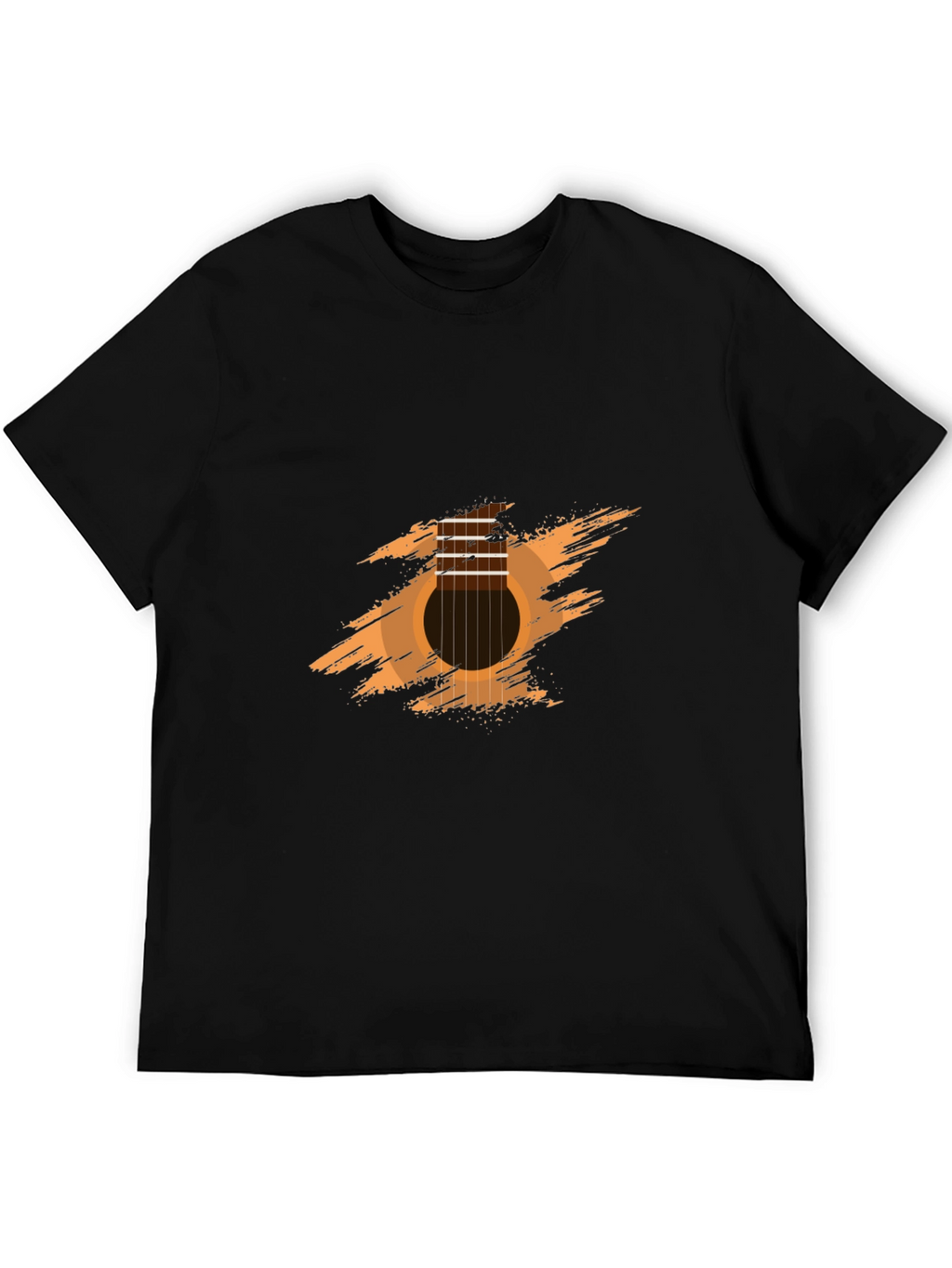 Guitar Graphic Tee - Black Cotton Comfort