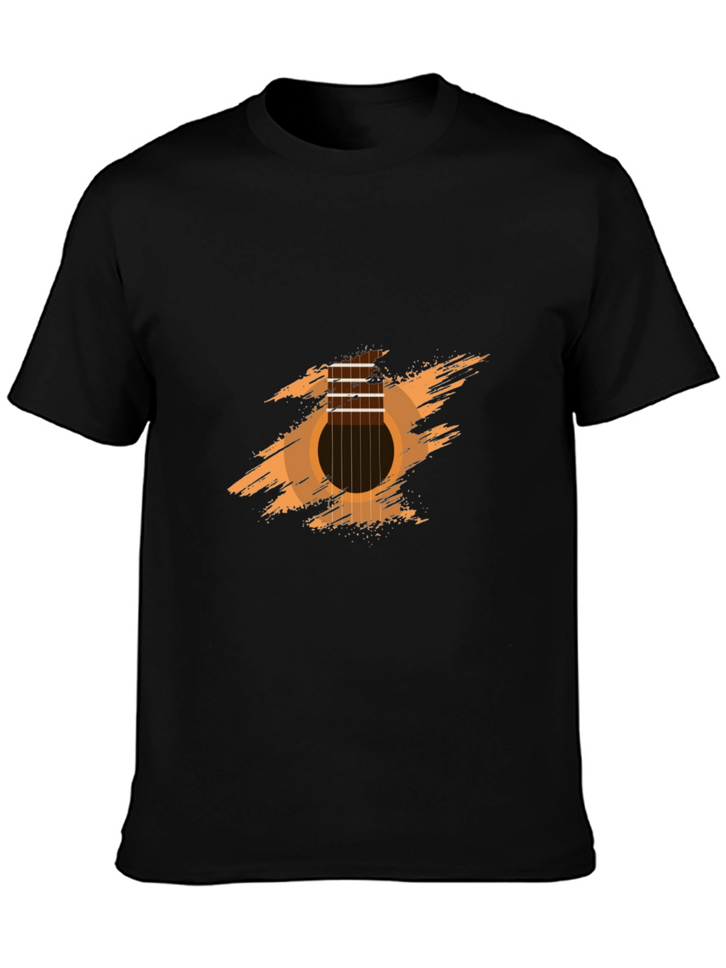 Guitar Graphic Tee - Black Cotton Comfort