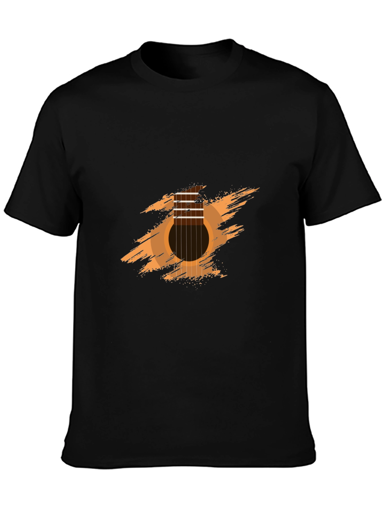 Guitar Graphic Tee - Black Cotton Comfort