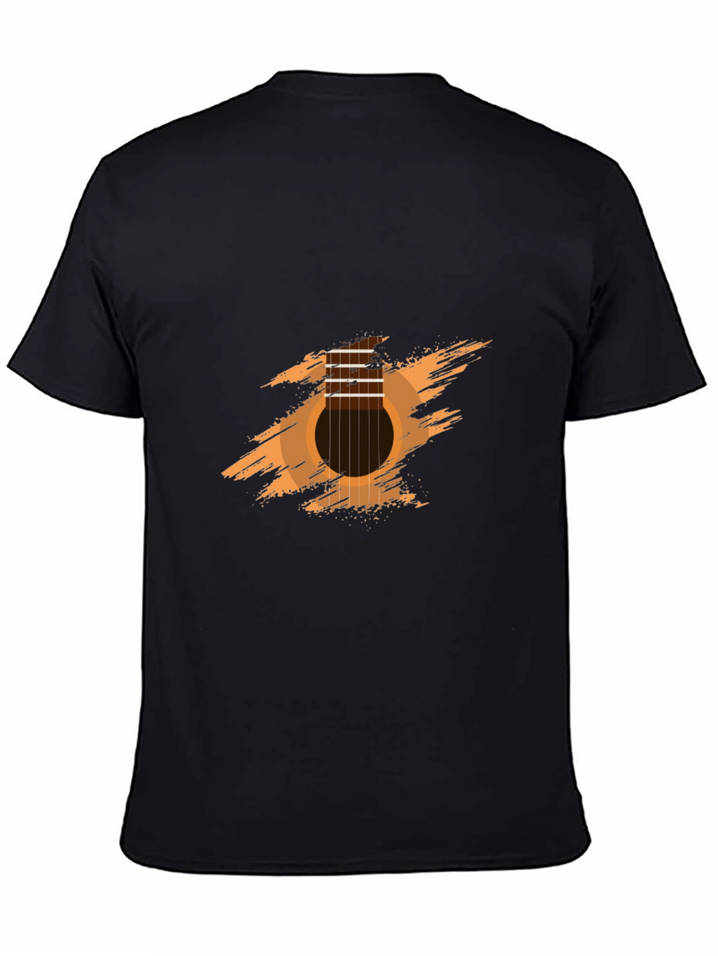 Guitar Graphic Tee - Black Cotton Comfort