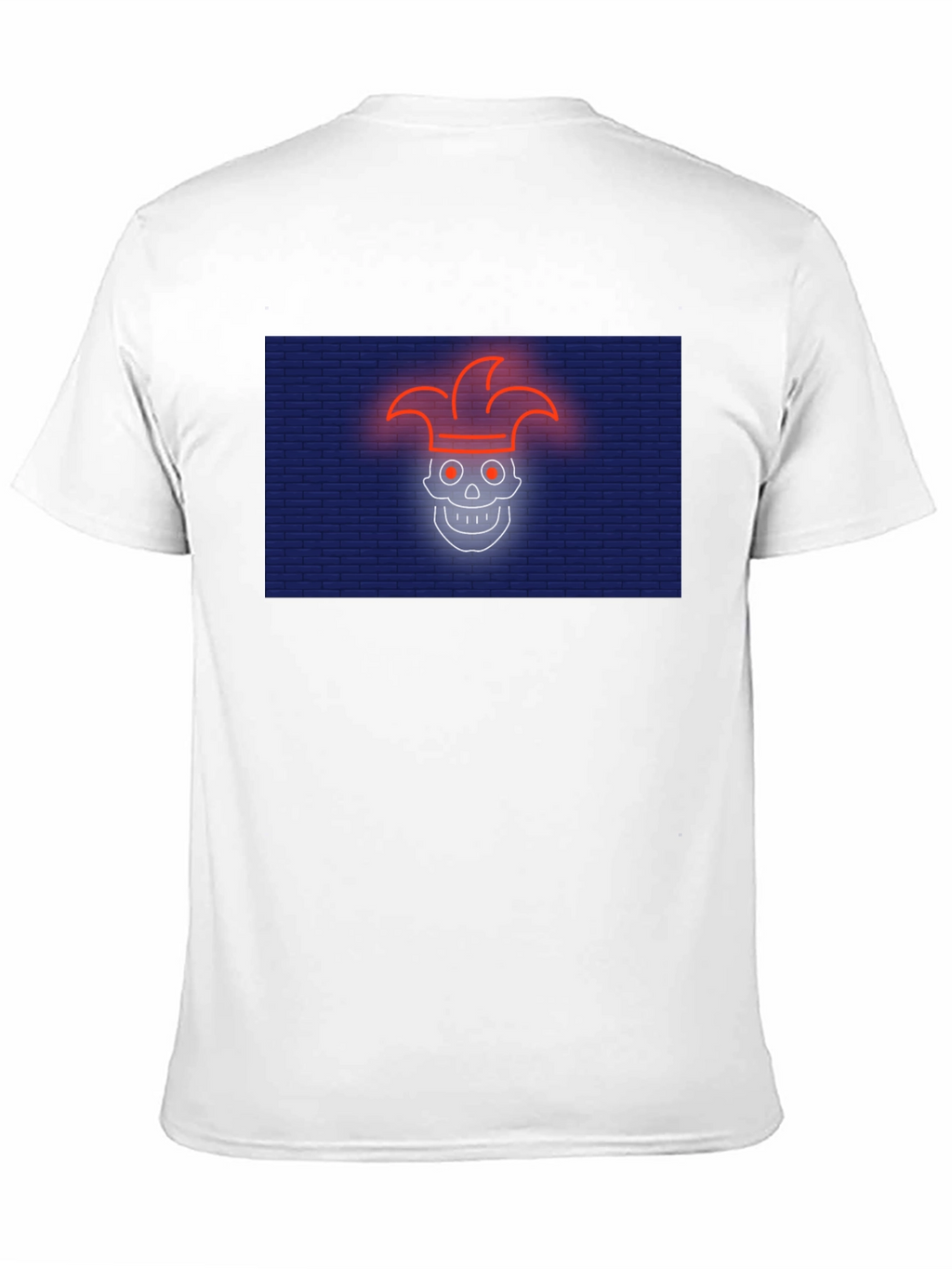 Neon Jester Skull Graphic T-Shirt