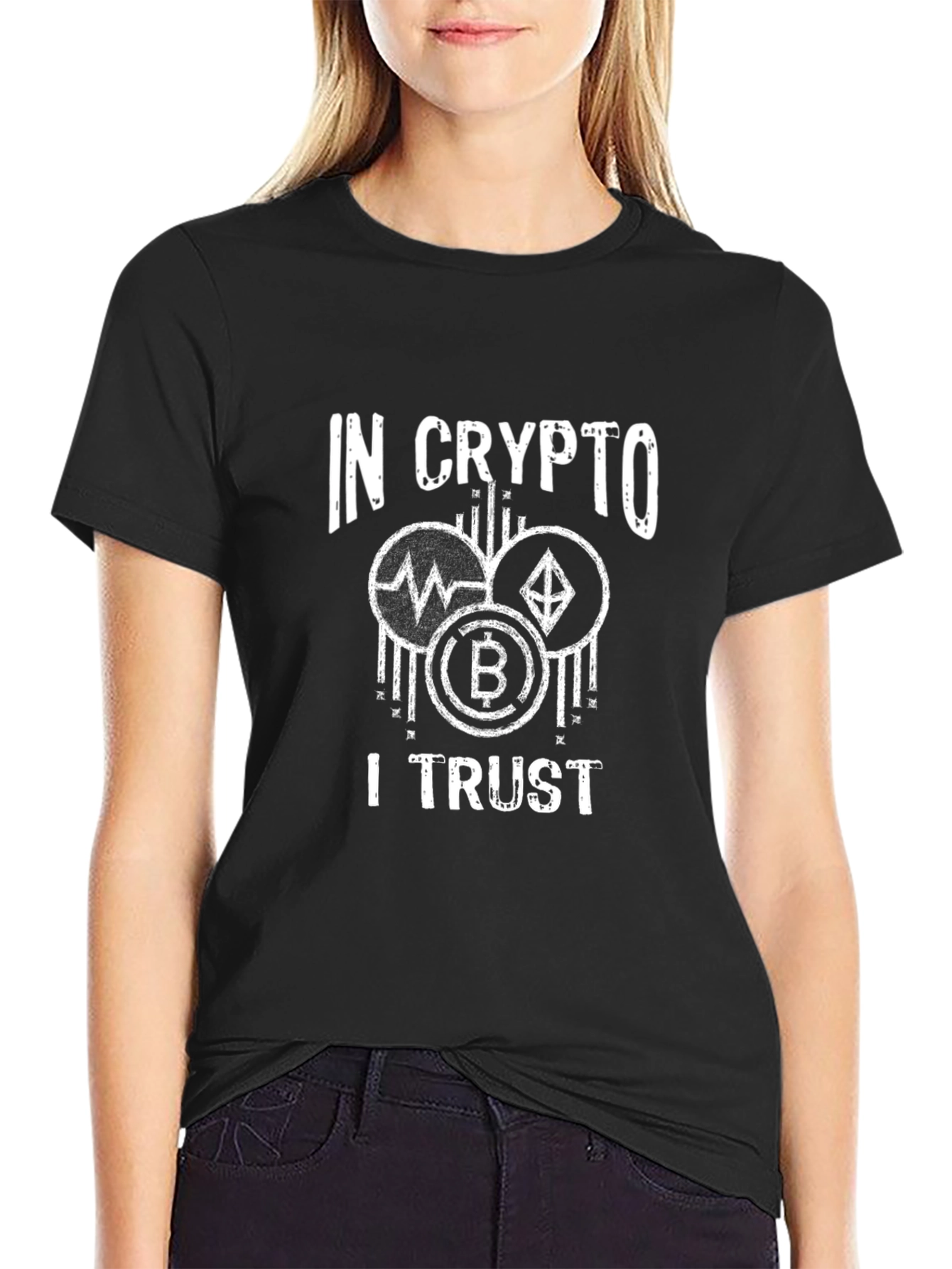 In Crypto I Trust T-Shirt - Bitcoin Ethereum Ripple