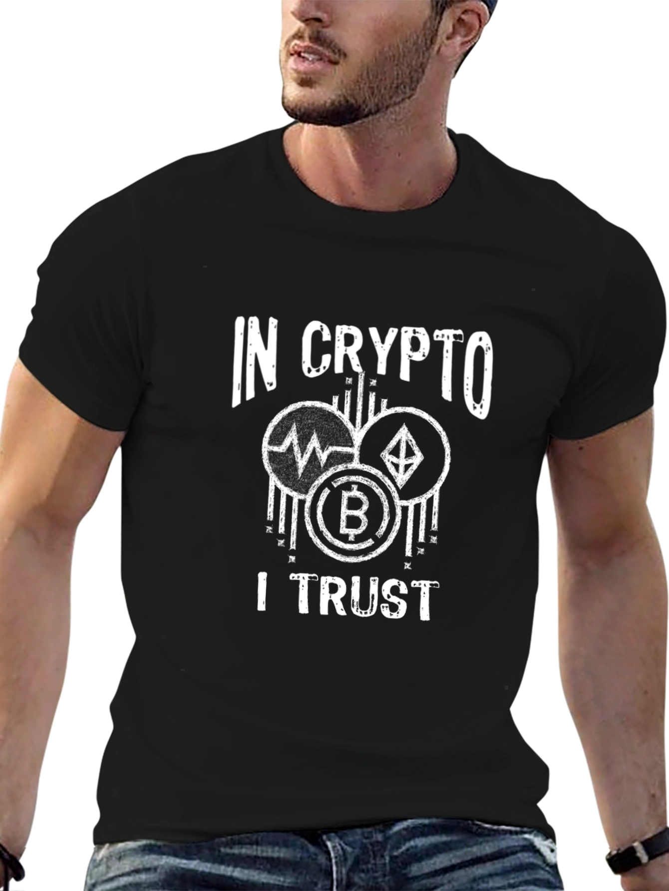 In Crypto I Trust T-Shirt - Bitcoin Ethereum Ripple