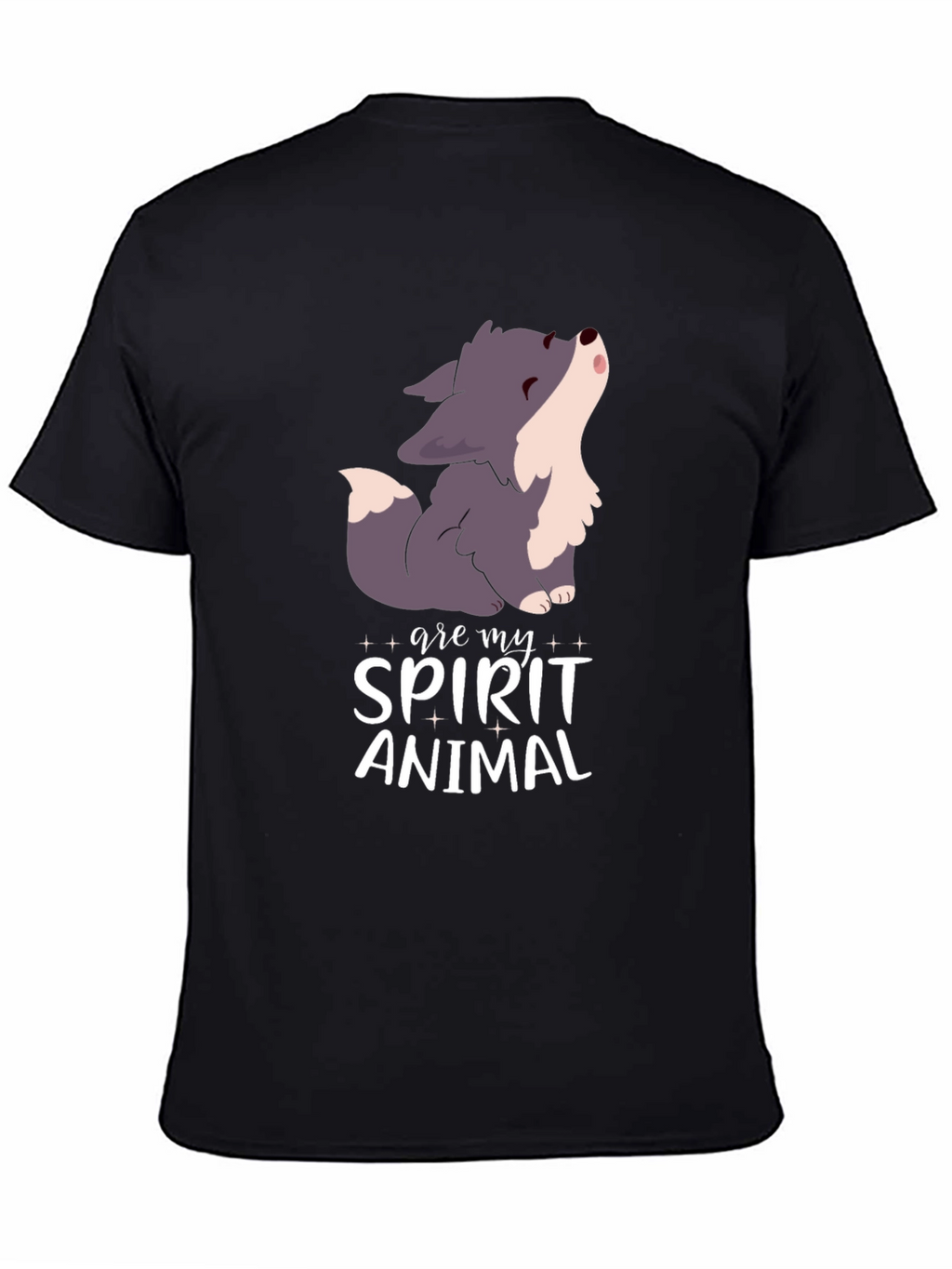 Spirit Animal Wolf Black T-Shirt